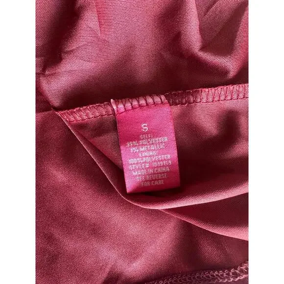 Flying Tomato Pink Floral Long Puff Sleeve Tie Waist Maxi Dress Women’s Small - Picture 8 of 13